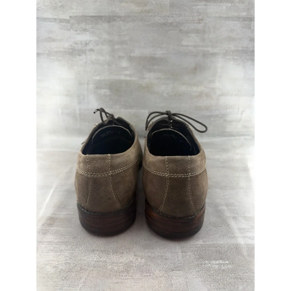 Clarks Men 66124 Brown Leather Cap Toe Derby Oxford Shoes Size 10M
